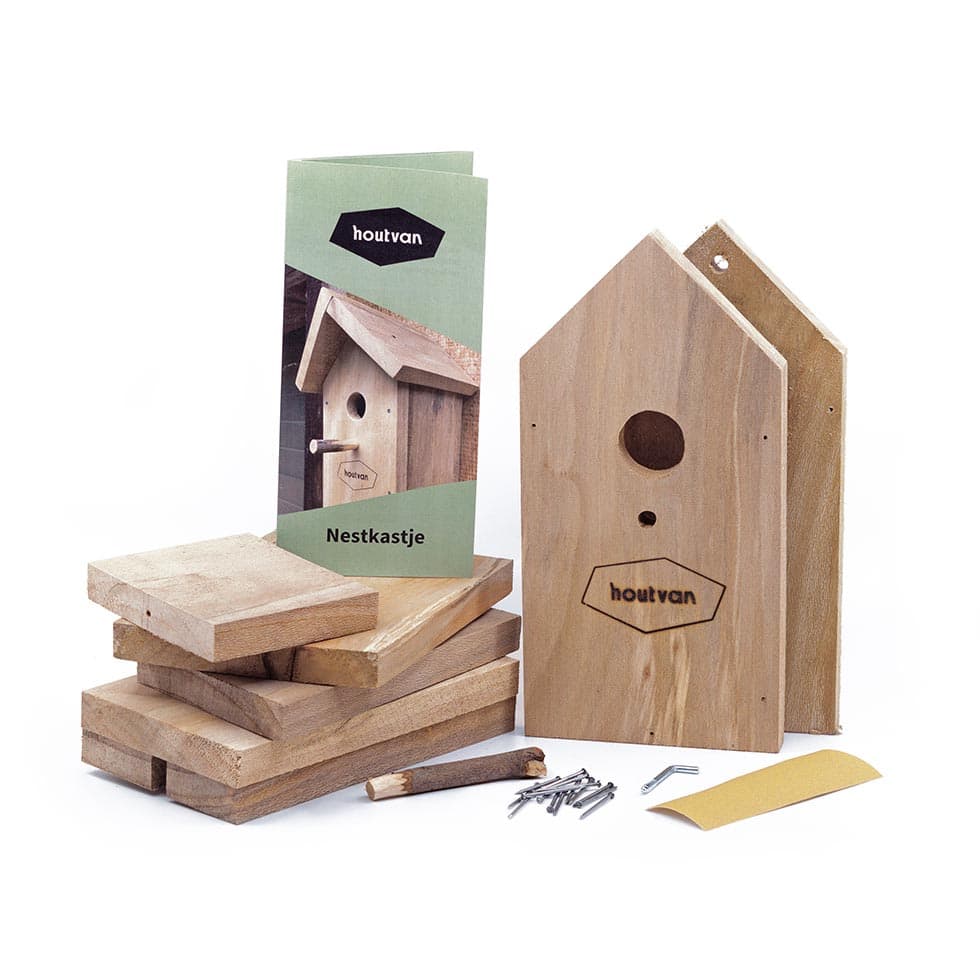 Houtvan-vogelhuisje